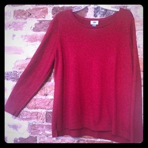 Soft deep red sweater